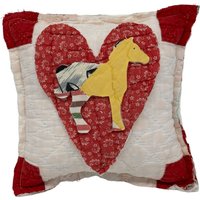 Neues Handgemachtes Pony Pferd Herz Kissen Vintage Quilt Chenille Tagesdecke So Cute von GoldenGatheringsShop