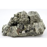 Wohlgeformte Goldene Pyrit Kristalle Mit Quarz Aus Der Huanzala Mine, Peru. 9, 5 cm Durchmesser Wohlgeformte Goldene Pyrit Kristalle Mit Quarz Aus Der Huanzala Mine, Peru. 9, 5 cm Durchmesser von GoldenHourMinerals