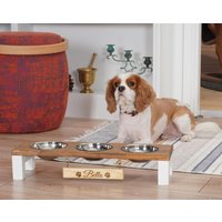 Kleine Hunde - Und Katzenfutterstation, Personalisierter Katzennapfständer, Erhöhter Futterspender, 3-Holz-Futternapf Mit Regalen, Haustiermöbel Kleine Hunde - Und Katzenfutterstation, Personalisierter Katzennapfständer, Erhöhter Futterspender, 3-Holz-Futternapf Mit Regalen, Haustiermöbel von GoldenHouseWood