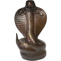 Metallic Braun Farbe Metall Fengshui Schlange Cobra Figur Ws1460E von GoldenLotusAntiques