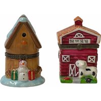 Urlaub Weihnachtsthema Zeichen Form Porzellan Kleine Box Container Ws1700Ae von GoldenLotusAntiques