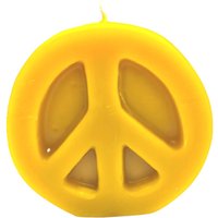 Peace Zeichen Bienenwachs Kerze von Goldenbeecandlestore