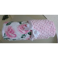 Baby Mädchen, Babydecke, Rosenblüte Kuschel Mädchen Decke, Geschenk, Shower Minky Decken von GoldenblanketsCO