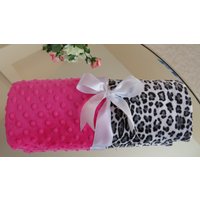 Baby Mädchen, Personalisierte Baby-Mädchen-Decke, Rosa Und Leopard-Baby-Mädchen-Decke, Minky Baby-Geschenk, Baby-Dusche-Geschenk von GoldenblanketsCO