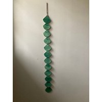 Handgefertigte Keramik Wandkunst Glänzendes Blau Grün Fliesenbild von GoldfinchArtCo