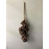 Schwarze Keramikfliese Wandbehang Wabi Sabi Decor von GoldfinchArtCo