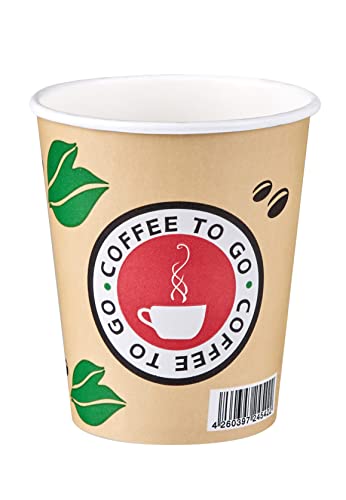 Goldhofer® Kaffeebecher Set (100-2000 Stück) hitzebeständige Pappbecher (200 ml) für Kaffee, Tee & Kakao - Optional mit passenden Deckeln - Perfekt für umweltbewusste Genießer (2000 + Deckel) von Goldhofer