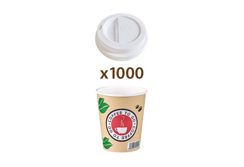 Goldhofer Coffee-to-go-Becher Kaffeebecher Set (100-2000 Stück) hitzebeständige Pappbecher, Mit Deckel, Optional mit Deckel von Goldhofer