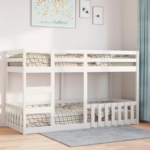 Goldicoo Etagenbett Massivholz Kiefer 75x190 cm 80x200 cm 90x190 cm 90x200 cm – Kinderbett mit Leiter & Rausfallschutz von Goldicoo