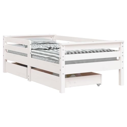 Goldicoo Kinderbett aus Massivholz Kiefer – Bett mit Schubladen und Lattenrost – 70x140 / 80x160 / 80x200 / 90x190 / 90x200 cm – Natur/Schwarz/Weiß – Bett für Kinder ab 18 Monaten Goldicoo Kinderbett aus Massivholz Kiefer – Bett mit Schubladen und Lattenrost – 70x140 / 80x160 / 80x200 / 90x190 / 90x200 cm – Natur/Schwarz/Weiß – Bett für Kinder ab 18 Monaten von Goldicoo