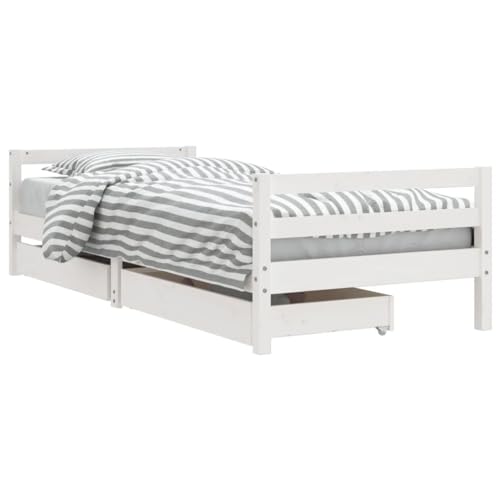 Goldicoo Kinderbett aus Massivholz Kiefer – Bett mit Schubladen und Lattenrost – 70x140 / 80x160 / 80x200 / 90x190 / 90x200 cm – Natur/Schwarz/Weiß – Bett für Kinder ab 18 Monaten Goldicoo Kinderbett aus Massivholz Kiefer – Bett mit Schubladen und Lattenrost – 70x140 / 80x160 / 80x200 / 90x190 / 90x200 cm – Natur/Schwarz/Weiß – Bett für Kinder ab 18 Monaten von Goldicoo