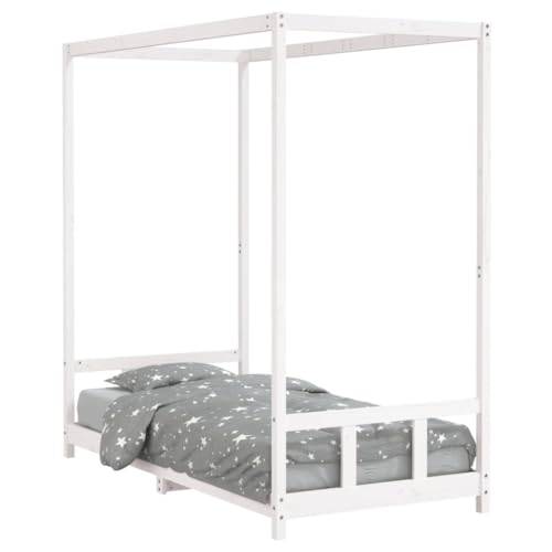 Goldicoo Kinderbett aus Massivholz Kiefer – Himmelbett mit Baldachin-Bettgestell und Lattenrost – 70x140 / 80x160 / 80x200 / 90x190 / 90x200 cm – Natur/Schwarz/Weiß – Bett für Kinder ab 4 Jahren Goldicoo Kinderbett aus Massivholz Kiefer – Himmelbett mit Baldachin-Bettgestell und Lattenrost – 70x140 / 80x160 / 80x200 / 90x190 / 90x200 cm – Natur/Schwarz/Weiß – Bett für Kinder ab 4 Jahren von Goldicoo