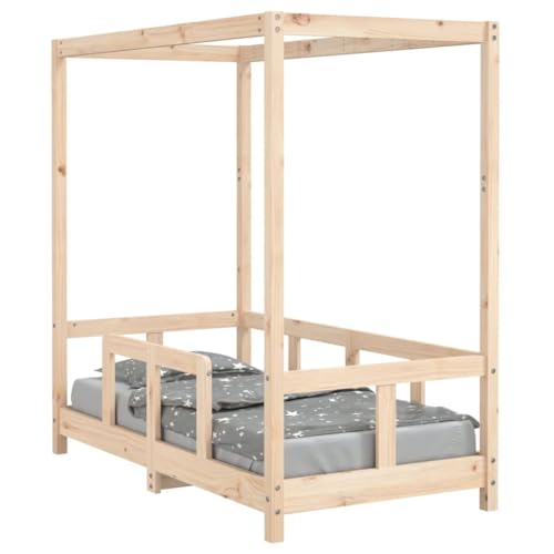Goldicoo Kinderbett aus Massivholz Kiefer – Himmelbett mit Baldachin-Bettgestell und Lattenrost – 70x140 / 80x160 / 80x200 / 90x190 / 90x200 cm – Natur/Schwarz/Weiß – Bett für Kinder ab 4 Jahren Goldicoo Kinderbett aus Massivholz Kiefer – Himmelbett mit Baldachin-Bettgestell und Lattenrost – 70x140 / 80x160 / 80x200 / 90x190 / 90x200 cm – Natur/Schwarz/Weiß – Bett für Kinder ab 4 Jahren von Goldicoo