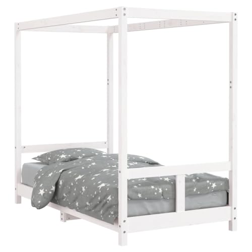 Goldicoo Kinderbett aus Massivholz Kiefer – Himmelbett mit Baldachin-Bettgestell und Lattenrost – 70x140 / 80x160 / 80x200 / 90x190 / 90x200 cm – Natur/Schwarz/Weiß – Bett für Kinder ab 4 Jahren Goldicoo Kinderbett aus Massivholz Kiefer – Himmelbett mit Baldachin-Bettgestell und Lattenrost – 70x140 / 80x160 / 80x200 / 90x190 / 90x200 cm – Natur/Schwarz/Weiß – Bett für Kinder ab 4 Jahren von Goldicoo