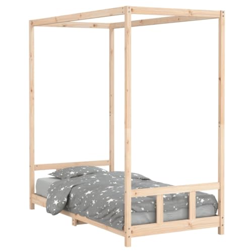 Goldicoo Kinderbett aus Massivholz Kiefer – Himmelbett mit Baldachin-Bettgestell und Lattenrost – 70x140 / 80x160 / 80x200 / 90x190 / 90x200 cm – Natur/Schwarz/Weiß – Bett für Kinder ab 4 Jahren Goldicoo Kinderbett aus Massivholz Kiefer – Himmelbett mit Baldachin-Bettgestell und Lattenrost – 70x140 / 80x160 / 80x200 / 90x190 / 90x200 cm – Natur/Schwarz/Weiß – Bett für Kinder ab 4 Jahren von Goldicoo