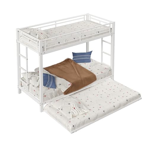 Goldicoo Metall Etagenbett 2 Kinder 90x200 und 90x200 mit Ausziehbett 90x190 - Stabile Leiter - Kinderbett Jugendbett Gästebett Goldicoo Metall Etagenbett 2 Kinder 90x200 und 90x200 mit Ausziehbett 90x190 - Stabile Leiter - Kinderbett Jugendbett Gästebett von Goldicoo