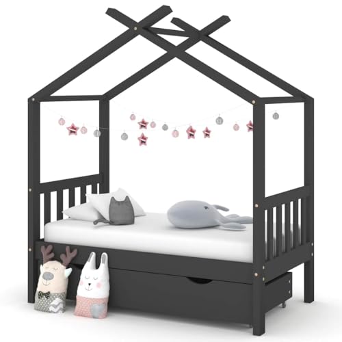 Goldicoo Montessori Hausbett Kinderbett mit Schublade aus Massivholz Kiefer – Bodenbett mit Lattenrost & Stauraum – 70x140 / 80x160 / 90x200 cm – Weiß/Grau/Braun – Montessori-Bett mit Aufbewahrung Goldicoo Montessori Hausbett Kinderbett mit Schublade aus Massivholz Kiefer – Bodenbett mit Lattenrost & Stauraum – 70x140 / 80x160 / 90x200 cm – Weiß/Grau/Braun – Montessori-Bett mit Aufbewahrung von Goldicoo