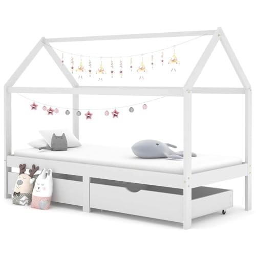 Goldicoo Montessori Hausbett Kinderbett mit Schubladen - Massivholz Kiefer 90x200 cm Goldicoo Montessori Hausbett Kinderbett mit Schubladen - Massivholz Kiefer 90x200 cm von Goldicoo