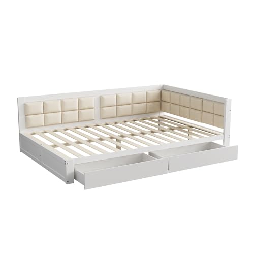 Goldicoo Tagesbett 140x200 mit Schubladen - Schlafsofa Daybett Sofabett - Kinderbett Jugendbett Einzelbett - Holz von Goldicoo