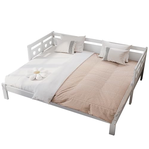 Goldicoo Tagesbett Ausziehbar 90x190 Holz mit Ausziehbett 90x190 - Schlafsofa Daybett Sofabett - Kinderbett Jugendbett Einzelbett Holzbett von Goldicoo