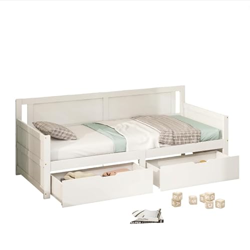 Goldicoo Tagesbett Schlafsofa Daybett Sofabett 90x200 mit Schubladen - Kinderbett Jugendbett Einzelbett - Holz von Goldicoo