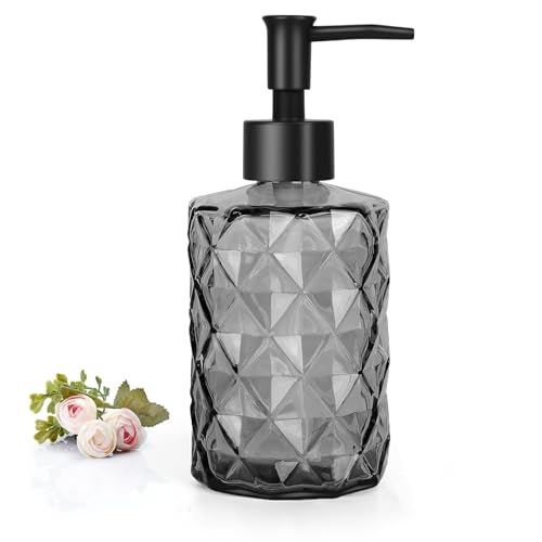 Glas Seifenspender Schwarz Pumpflasche,11oz Seifenspender mit Kunststoff Pumpkopf, Nachfüllbarer Handseifenspender für Küche Badezimmer 1 Stück, Duschgel Shampoo Spender, Seifenspender Set Glas Seifenspender Schwarz Pumpflasche,11oz Seifenspender mit Kunststoff Pumpkopf, Nachfüllbarer Handseifenspender für Küche Badezimmer 1 Stück, Duschgel Shampoo Spender, Seifenspender Set von Goldmeet