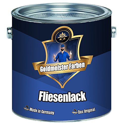 Goldmeister Farben 2 Komponenten Fliesenlack Weiß Grau Schwarz ALLE RAL möglich - glänzend (2,5 L, Anderer RAL-Farbton (Bitte RAL Wert senden)) von Goldmeister Farben