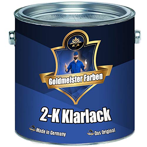 Goldmeister Farben 2K Klarlack - glänzend - inkl. Härter - Set - Transparent (1 kg) von Goldmeister Farben