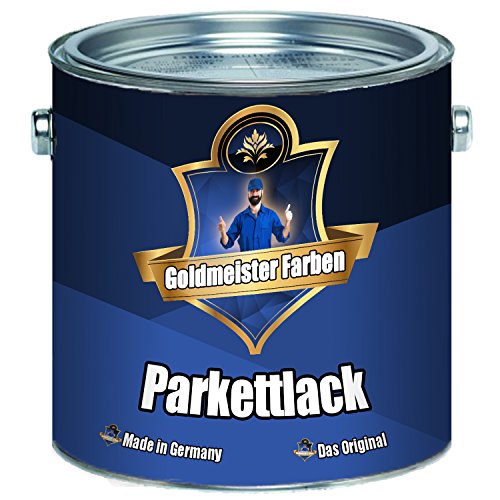 Goldmeister Farben PARKETTLACK glänzend seidenmatt farblos Holzversiegelung Trppenlack Parkettpflege Parkettöl (10 L, Glänzend) von Goldmeister Farben