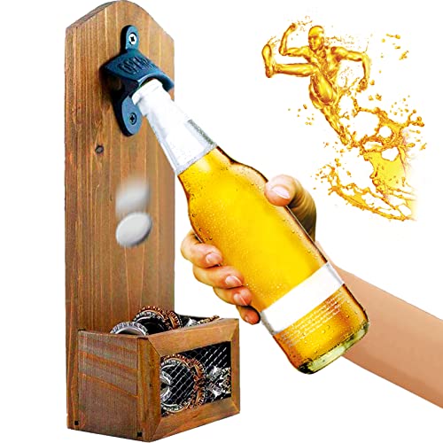 Goldmiky Hölzerne Flaschenöffner zur Wandmontage, Vintage-Holz-Flaschenöffner für Bar, Küche, Terrasse,Wand Flaschenöffner Flasche Öffner Bar Bier, Geschenk für Männer und Bierliebhaber Goldmiky Hölzerne Flaschenöffner zur Wandmontage, Vintage-Holz-Flaschenöffner für Bar, Küche, Terrasse,Wand Flaschenöffner Flasche Öffner Bar Bier, Geschenk für Männer und Bierliebhaber von goldmiky