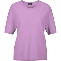 GOLDNER Kurzarmpullover "Halbarmpullover mit Rundhals aus Kaschmir" Aufwendig in Form gestrickt von Goldner