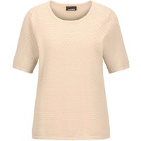 GOLDNER Rundhalspullover "Kurzgröße Halbarm Strickshirt mit Rundhals" Rundhalsausschnitt von Goldner