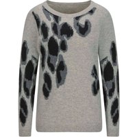 GOLDNER Rundhalspullover "Langarm Strickpullover im Leo-Design" Leo-Look von Goldner