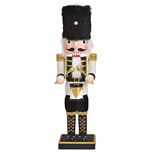 Nussknacker Figur Holz Soldat Uniform 35cm groß Weihnachten Weihnachtsdeko Deko (schwarz Fellhut) von Goldschmidt