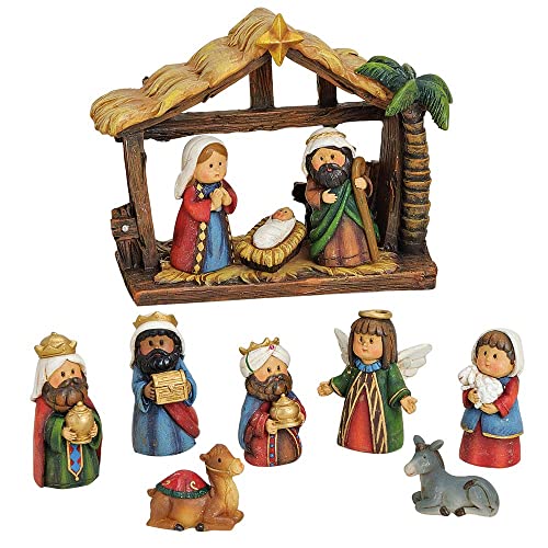 Goldschmidt Süße Krippenfiguren Set | Jesus Maria Josef 11 Figuren 2-9cm | Weihnachten Weihnachtskrippe-Figuren von Goldschmidt