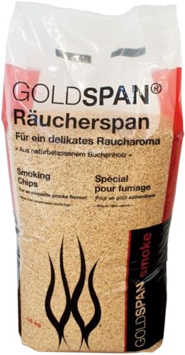 Goldspan smoke I Räuchermehl I B 20/160 extra fein I Körnung 3,0-10,mm I 15kg von Goldspan smoke