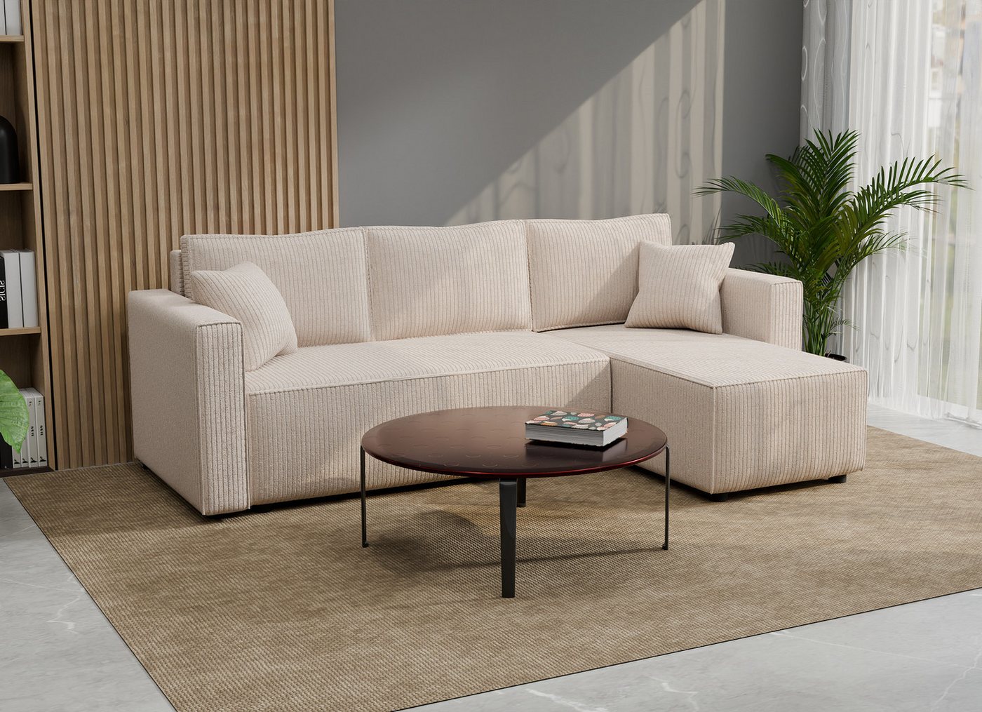 Goldstoff Ecksofa Cord Ecksofa mit Schlaffunktion & Bettkasten, – modernes Ecksofa klein, Eckcouch, Cordstoff / Cordbezug Goldstoff Ecksofa Cord Ecksofa mit Schlaffunktion & Bettkasten, – modernes Ecksofa klein, Eckcouch, Cordstoff / Cordbezug von Goldstoff