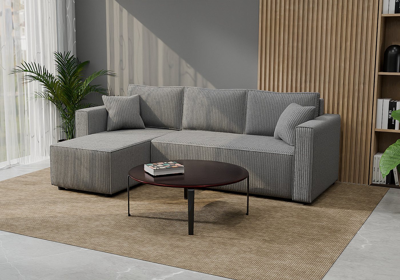 Goldstoff Ecksofa Cord Ecksofa mit Schlaffunktion & Bettkasten, – modernes Ecksofa klein, Eckcouch, Cordstoff / Cordbezug Goldstoff Ecksofa Cord Ecksofa mit Schlaffunktion & Bettkasten, – modernes Ecksofa klein, Eckcouch, Cordstoff / Cordbezug von Goldstoff