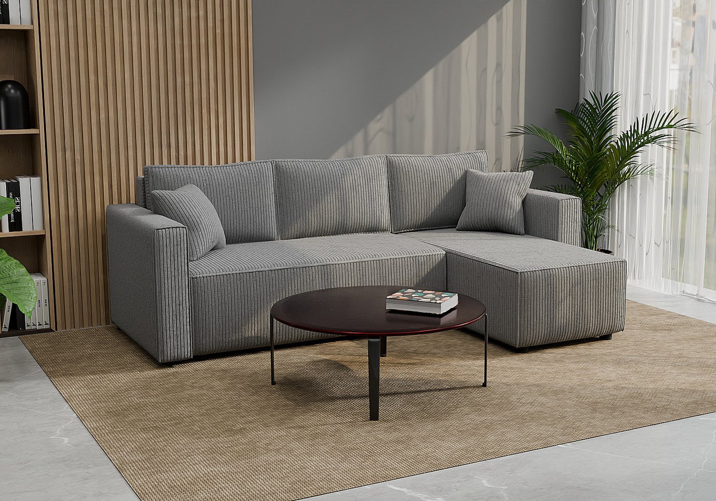 Goldstoff Ecksofa Cord Ecksofa mit Schlaffunktion & Bettkasten, – modernes Ecksofa klein, Eckcouch, Cordstoff / Cordbezug Goldstoff Ecksofa Cord Ecksofa mit Schlaffunktion & Bettkasten, – modernes Ecksofa klein, Eckcouch, Cordstoff / Cordbezug von Goldstoff
