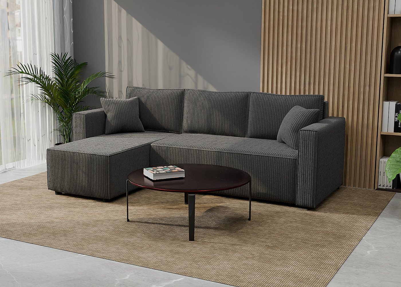Goldstoff Ecksofa Cord Ecksofa mit Schlaffunktion & Bettkasten, – modernes Ecksofa klein, Eckcouch, Cordstoff / Cordbezug Goldstoff Ecksofa Cord Ecksofa mit Schlaffunktion & Bettkasten, – modernes Ecksofa klein, Eckcouch, Cordstoff / Cordbezug von Goldstoff