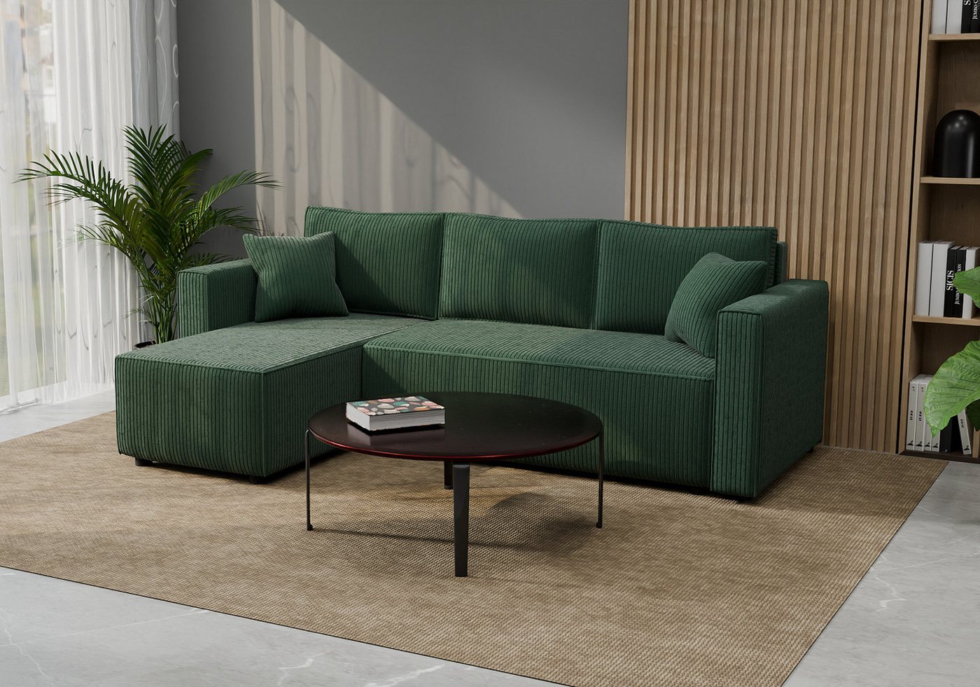 Goldstoff Ecksofa Cord Ecksofa mit Schlaffunktion & Bettkasten, – modernes Ecksofa klein, Eckcouch, Cordstoff / Cordbezug Goldstoff Ecksofa Cord Ecksofa mit Schlaffunktion & Bettkasten, – modernes Ecksofa klein, Eckcouch, Cordstoff / Cordbezug von Goldstoff
