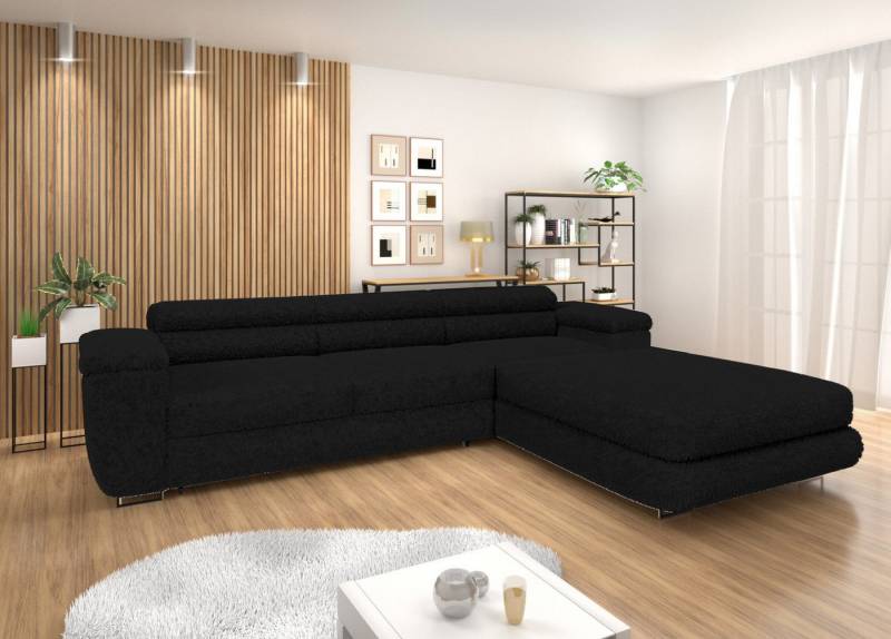 Goldstoff Ecksofa BONJOUR TWIN - Bouclé, Schlaffunktion, Bettkasten & Kopfstützen, Modernes Design mit Bouclé-Stoff von Goldstoff