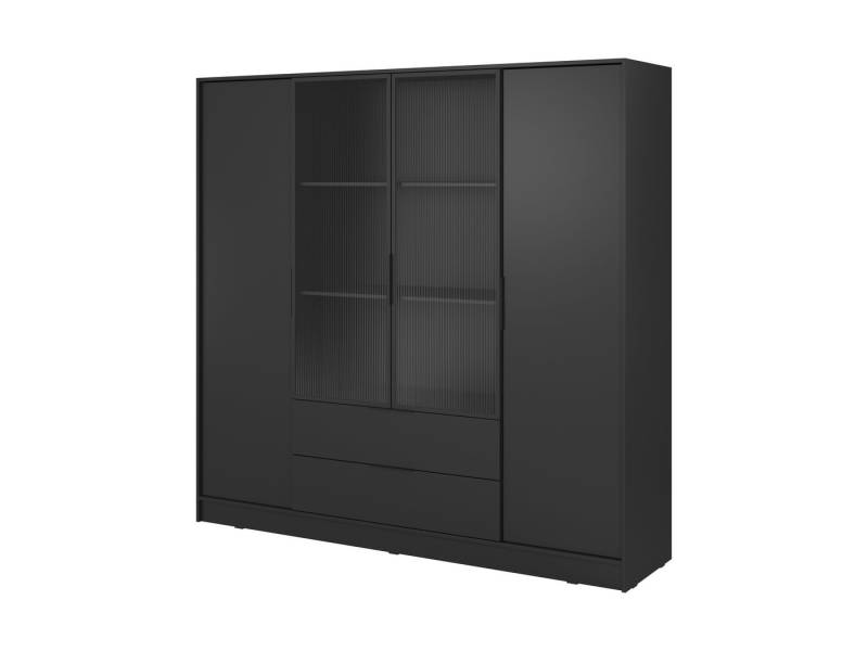 Goldstoff Kleiderschrank Großer Kleiderschrank NADI – 220 cm breit (4 Farben, 4 Designs, mit oder ohne LED für Schlafzimmer & Garderobe) von Goldstoff