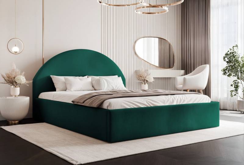 Goldstoff Polsterbett Elegantes Bett ARCADIA mit Stauraum und gepolstertem Kopfteil, Luxuriöses Bett mit Stauraum und gepolstertem Kopfteil Goldstoff Polsterbett Elegantes Bett ARCADIA mit Stauraum und gepolstertem Kopfteil, Luxuriöses Bett mit Stauraum und gepolstertem Kopfteil von Goldstoff