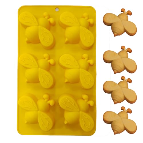 Goldyida Bienenform aus Silikon 3D Silikon Backformen Schokoladenform Silikon Kuchenform Häuser Dorf Silikon Kuchenformen Antihaftend Back Fondant Silikonform für Schokolade, Süßigkeit von Goldyida