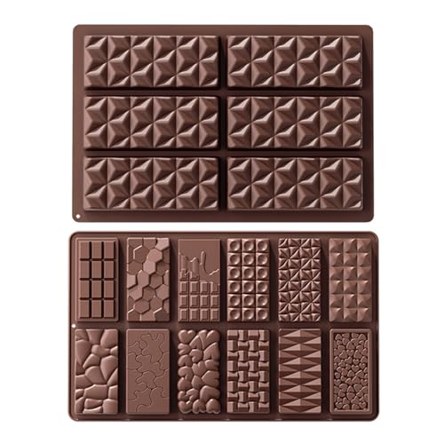 Goldyida Tief Schokoladentafel Form Schokoladenriegelform Dubai Schokolade Form Schokoladenform Silikon Silikonform Schokolade Schokolade Form für Schokolade Praline Süßigkeiten von Goldyida