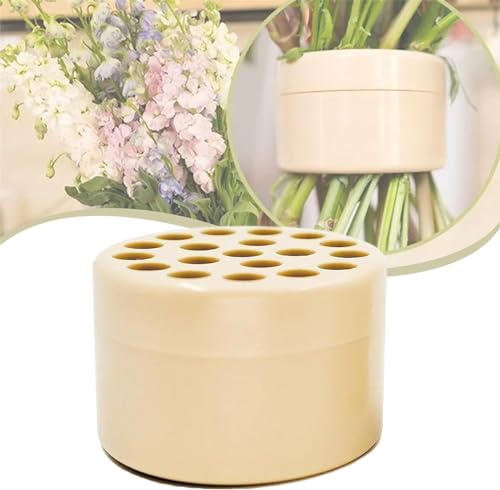 Goleadio Ikebana-Stielhalter, Spiral-Stielhalter für Vasen, wiederverwendbarer Blumenarrangement-Halter, Blumenstrauß-Twister, DIY-Blumenarrangement-Halter zur Pflanzenfixierung (Weiß, L) von Goleadio