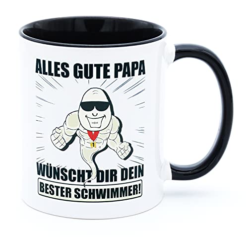 Alles Gute Papa wünscht dir dein bester Schwimmer Tasse Geschenk zum Vatertag Geburtstag Schwangerschaft verkünden Geschenkideen Du wirst Vater Vatertagstasse Vatertagsgeschenke Sohn Tochter von Golebros