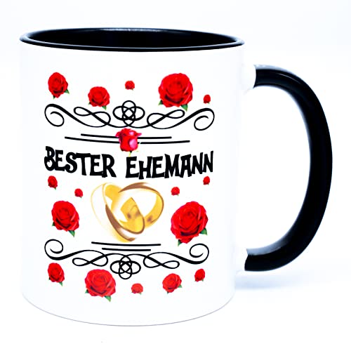 Bester Ehemann Kaffee Tasse Becher Geschenk Jahrestag Hochzeitstag Valentinstag Geburtstag Idee Hochzeitstagsgeschenk für Ihn Paare Mann Pärchen Partner Traummann Liebe verheiratet heiraten Herz Love von Golebros