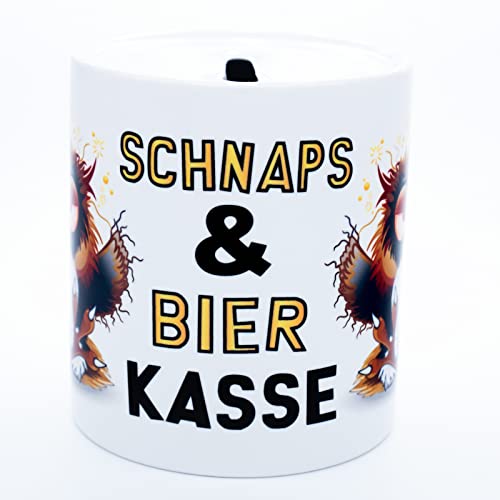 Bierkasse Schnapskasse Biersparschwein Trinkgeldkasse Bier & Schnaps Spardose Spendenkasse Geschenk Sparschwein Trinkgeld Getränke Kasse Biergeld Sparbüchse Getränkekasse Bierschwein Bierspardose Mann von Golebros